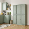 72" Sage Solid Wood 8 Pantry Or Storage Closet