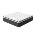 14" Twin Memory Foam Medium Euro Top Hybrid Mattress. Foam, spring and hybrid mattresse isolated on a plain white background, finished in white.