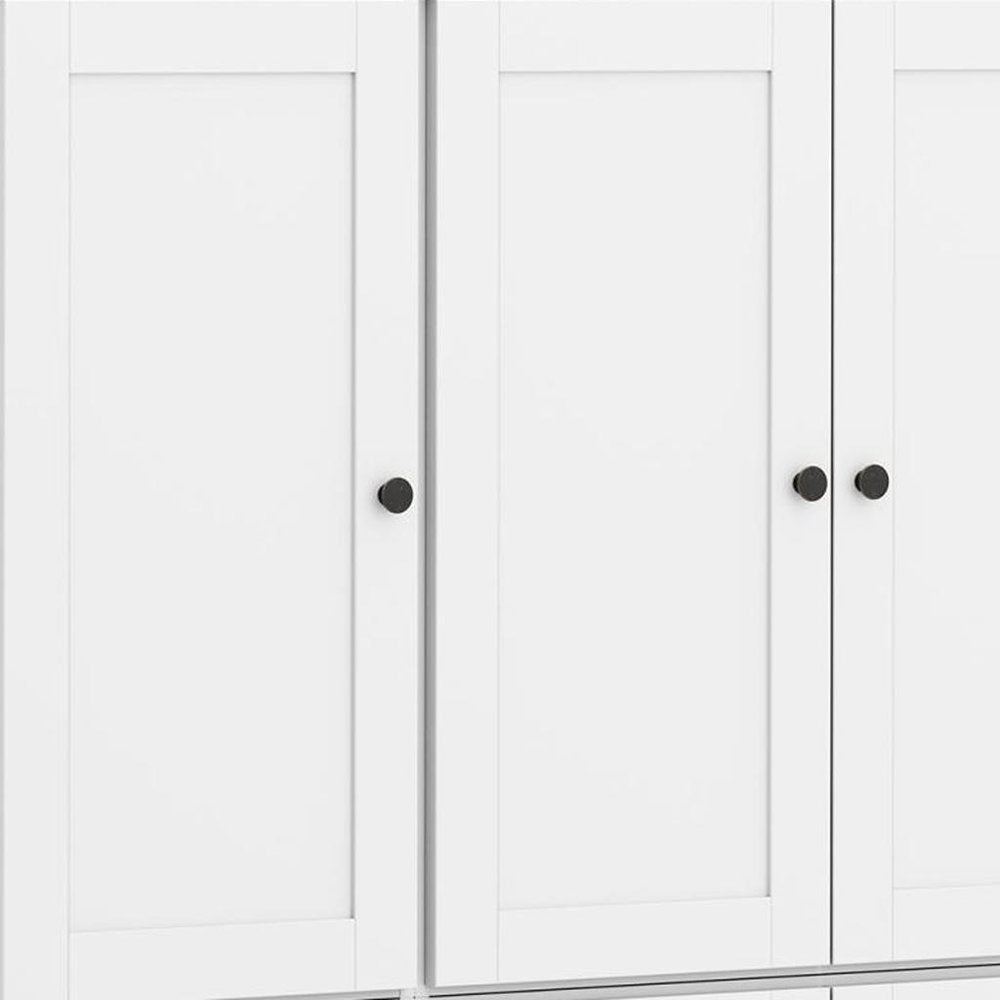 72" White Solid Wood 8 Two Drawer Pantry Or Storage Closet