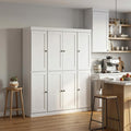 72" White Solid Wood 8 Two Drawer Pantry Or Storage Closet