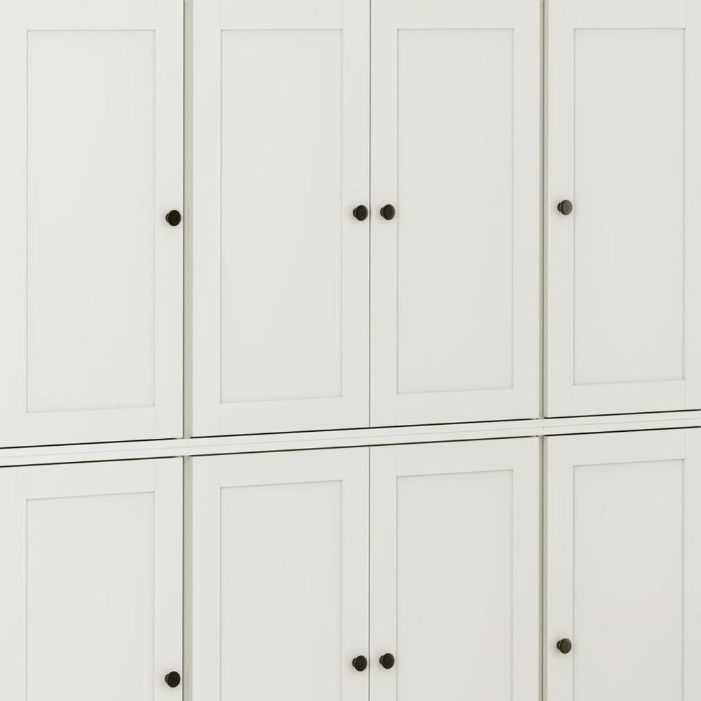 72" Off White Solid Wood 8 Two Drawer Pantry Or Storage Closet