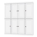 72" White Solid Wood 8 Pantry Or Storage Closet