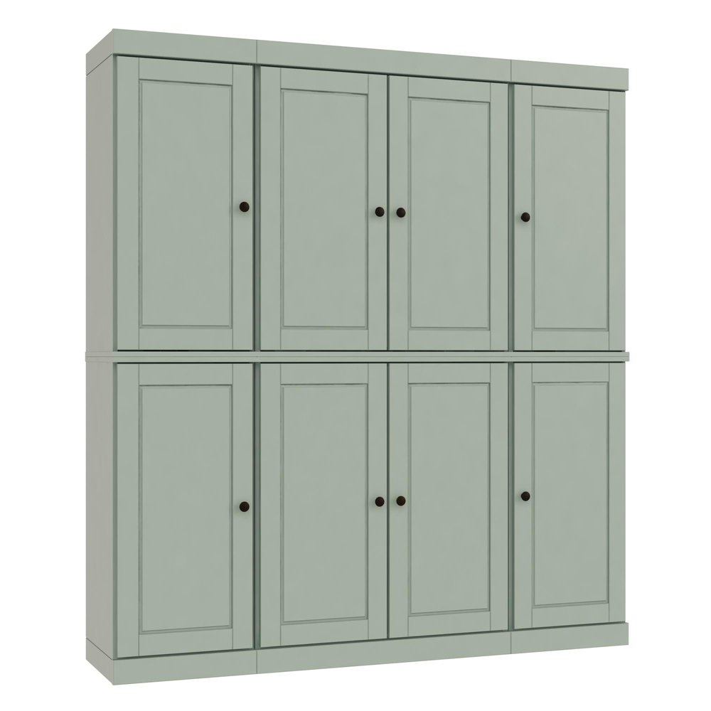 72" Sage Solid Wood 8 Pantry Or Storage Closet