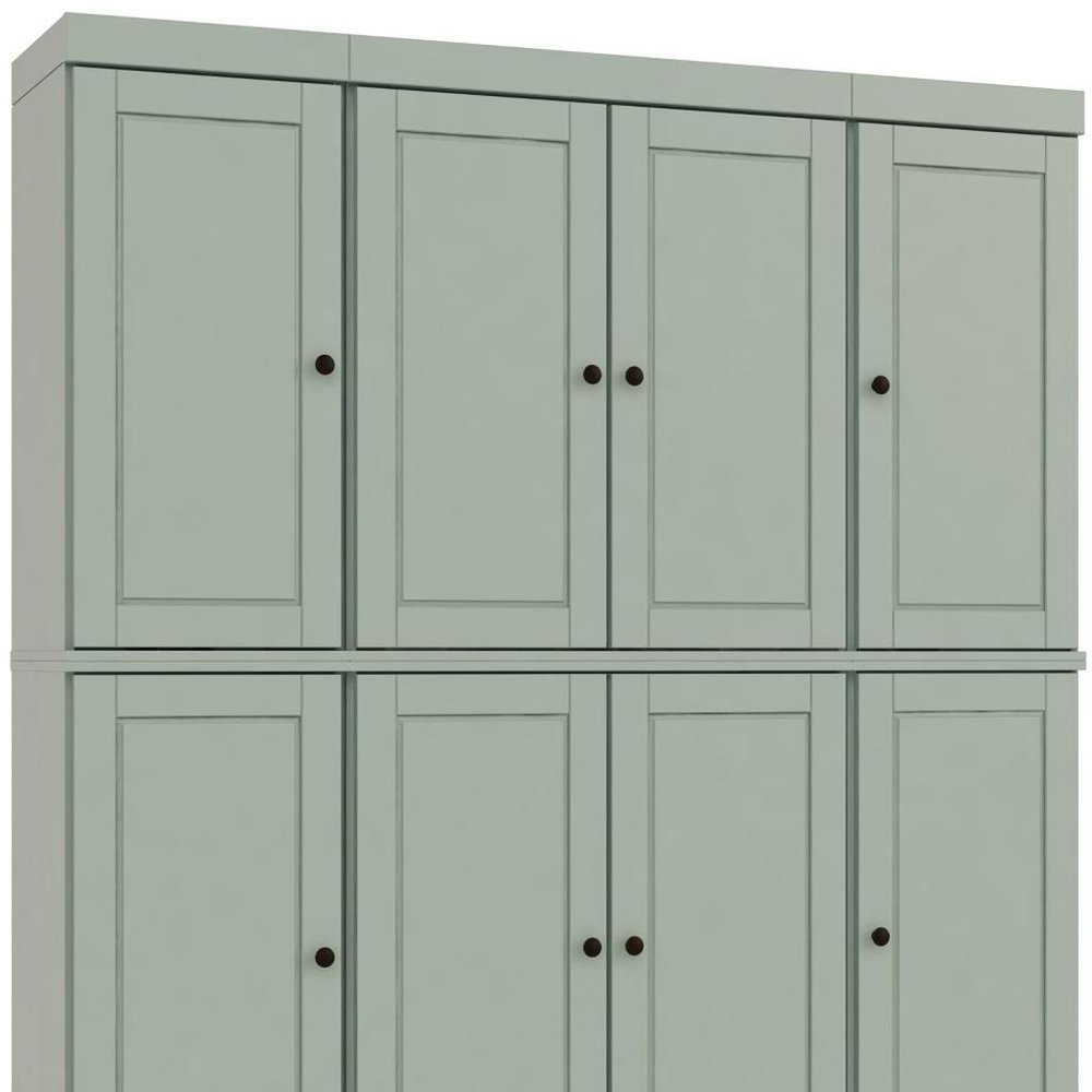 72" Sage Solid Wood 8 Pantry Or Storage Closet