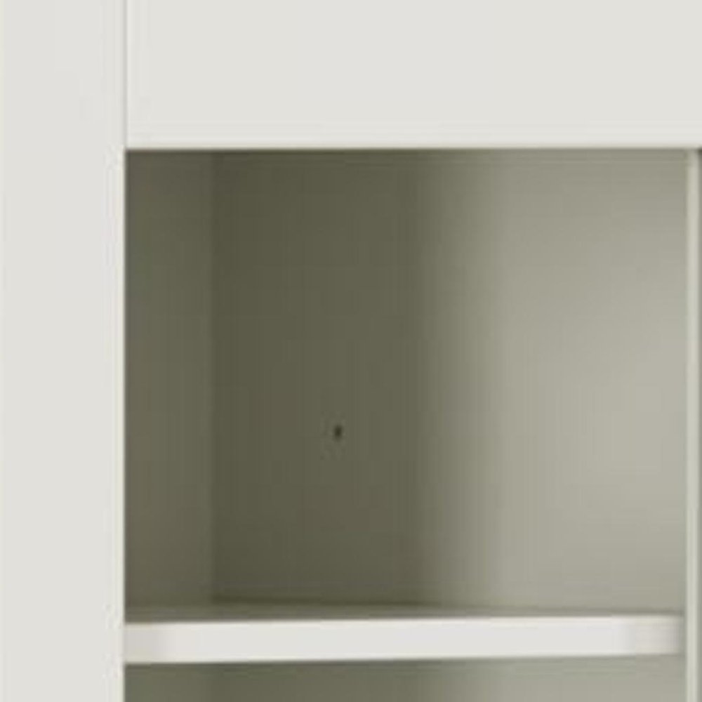 72" Off White Solid Wood 8 Pantry Or Storage Closet