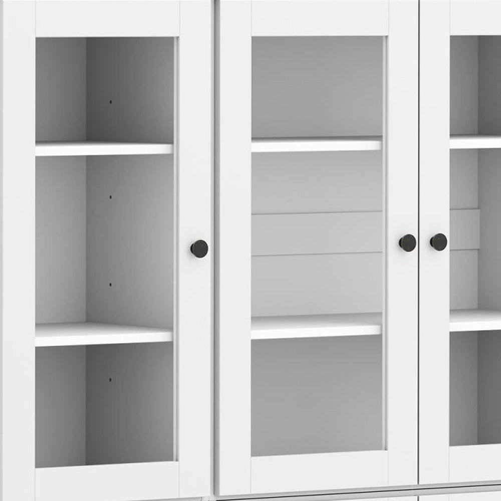 72" White Solid Wood 8 Pantry Or Storage Closet