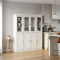 72" White Solid Wood 8 Pantry Or Storage Closet