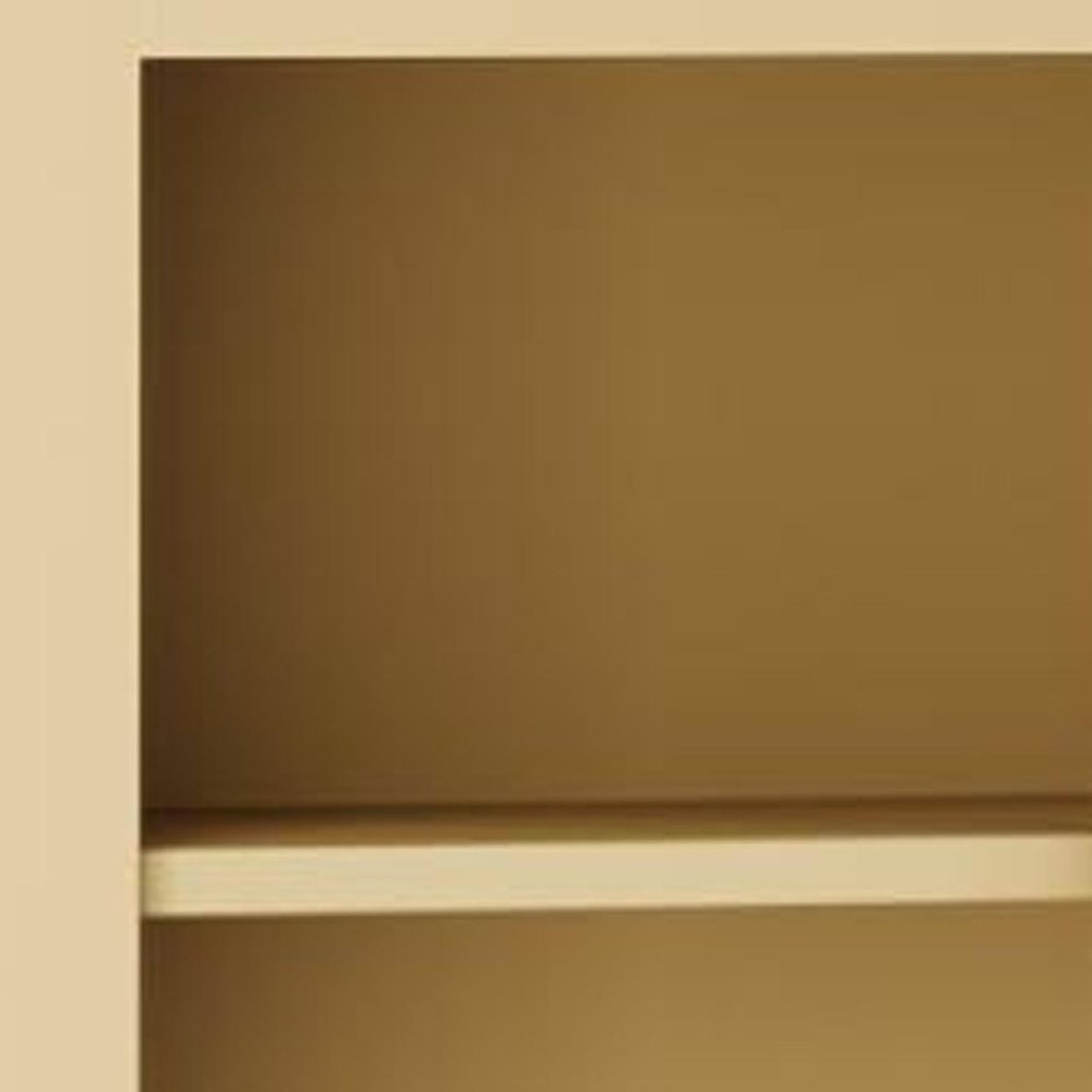 72" Yellow Solid Wood 8 Pantry Or Storage Closet - with Adjustable Shelves