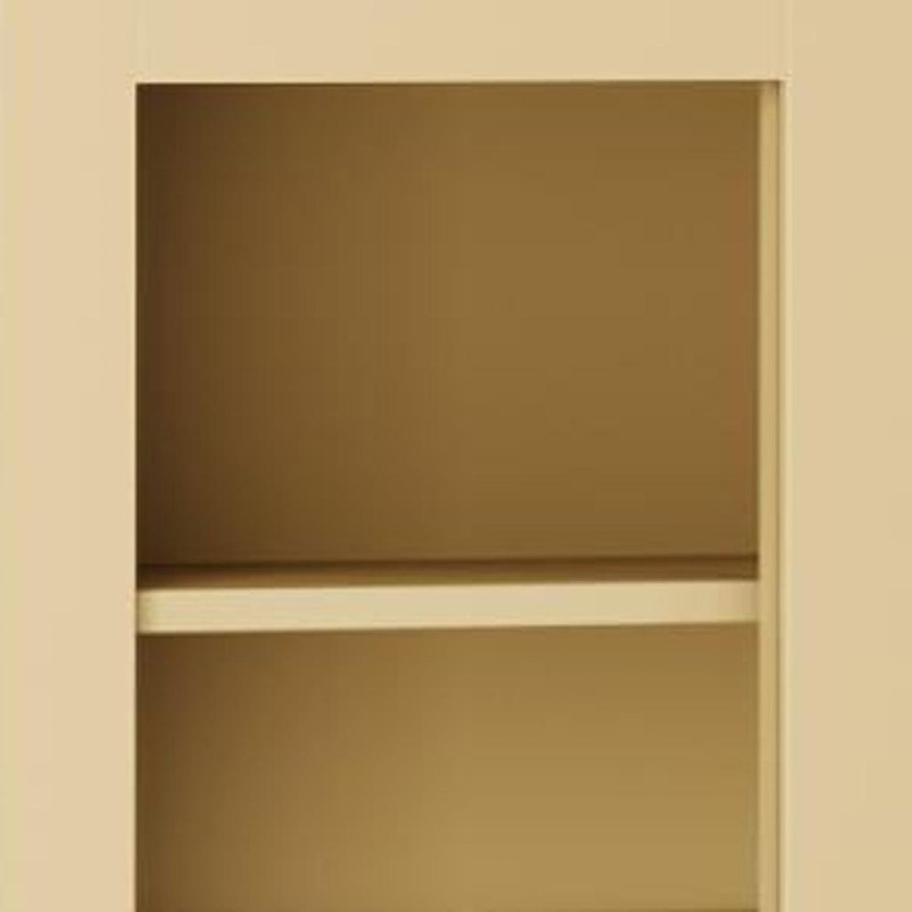 72" Yellow Solid Wood 8 Pantry Or Storage Closet - with Adjustable Shelves