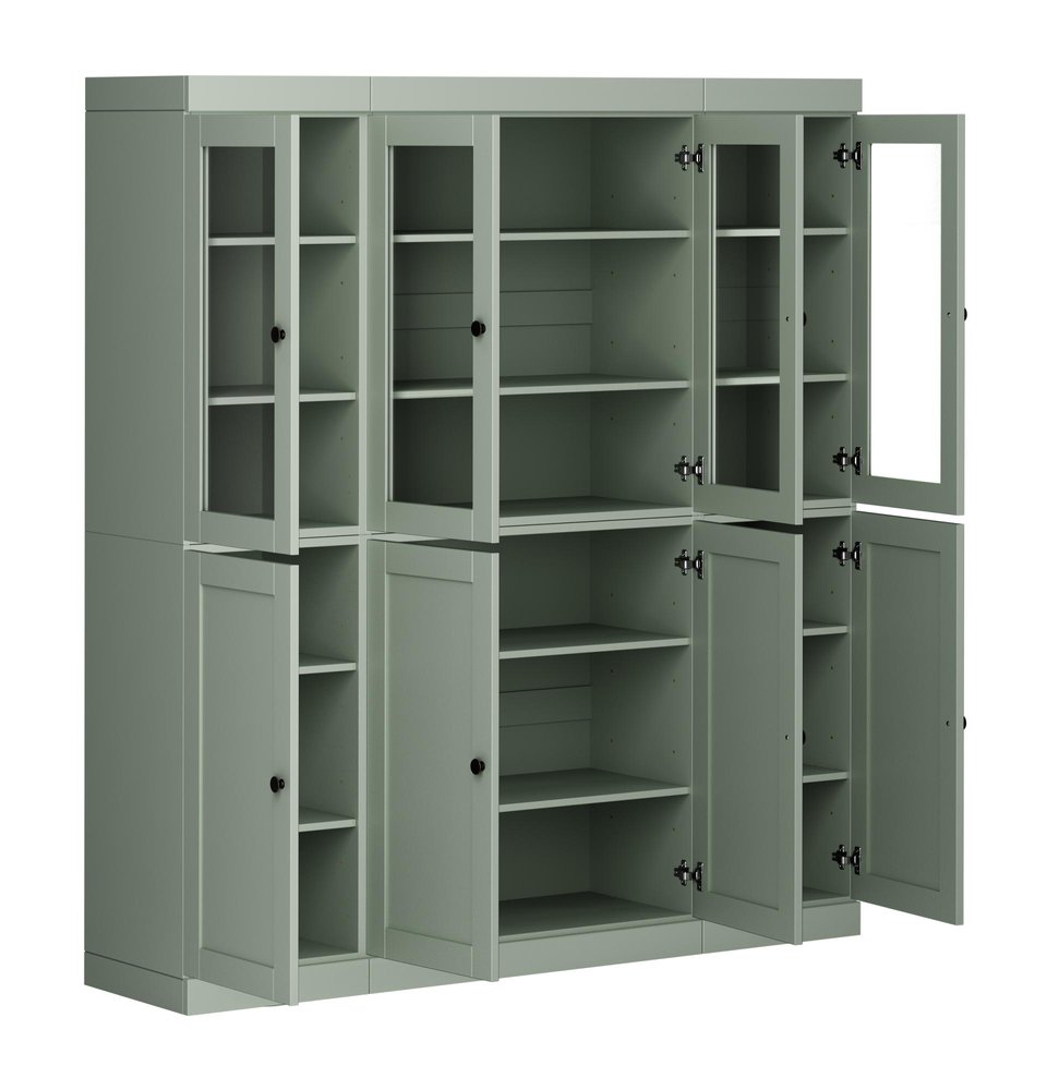 72" Sage Solid Wood 8 Pantry Or Storage Closet