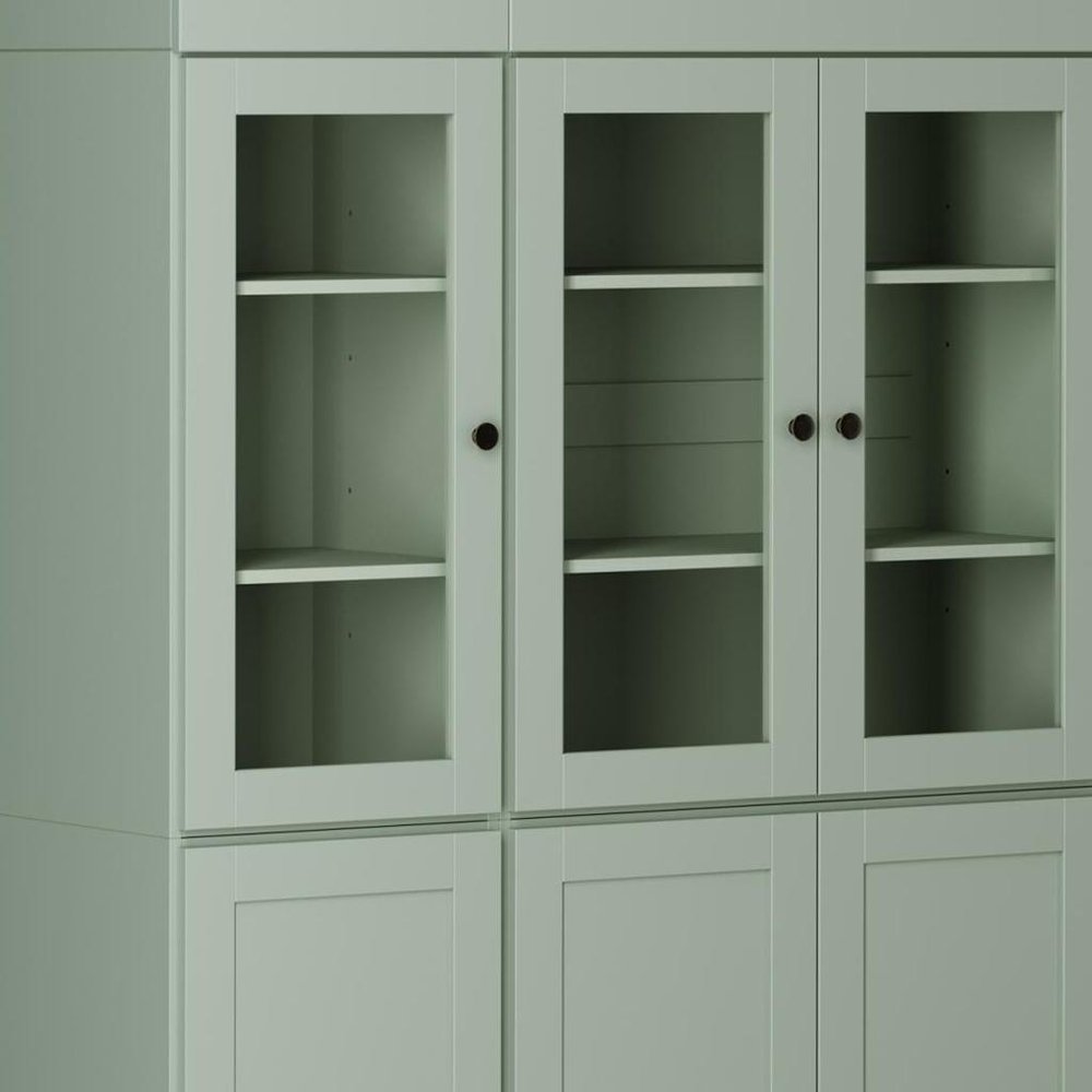 72" Sage Solid Wood 8 Pantry Or Storage Closet