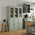 72" Sage Solid Wood 8 Pantry Or Storage Closet