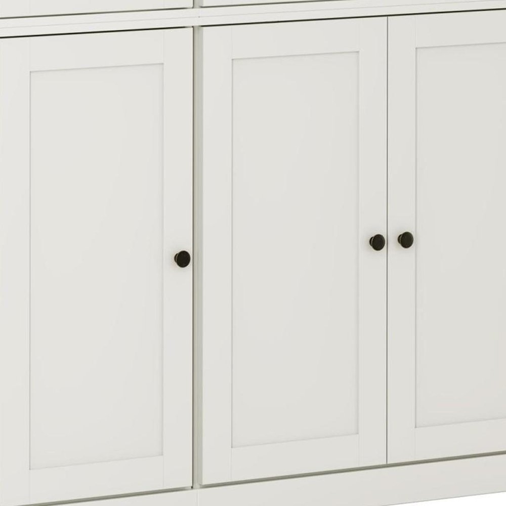 72" Off White Solid Wood 8 Pantry Or Storage Closet