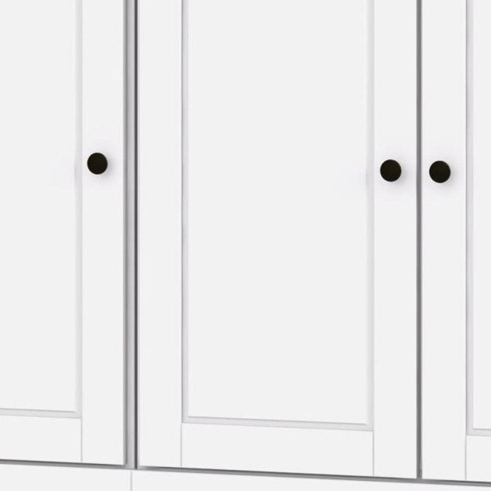 72" White Solid Wood 8 Two Drawer Pantry Or Storage Closet