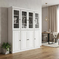 72" White Solid Wood 8 Two Drawer Pantry Or Storage Closet