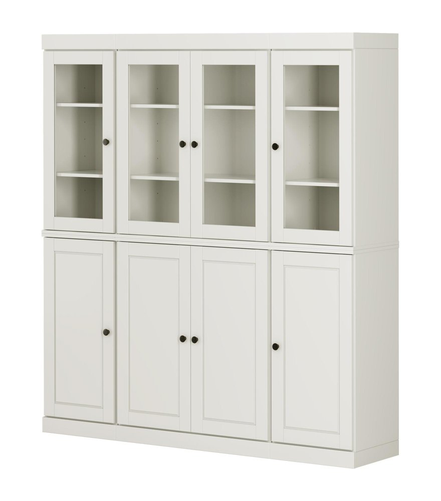 72" Off White Solid Wood 8 Two Drawer Pantry Or Storage Closet