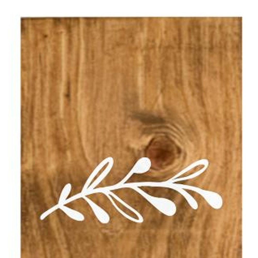 59" Natural And White Solid Wood Home Porch Sign