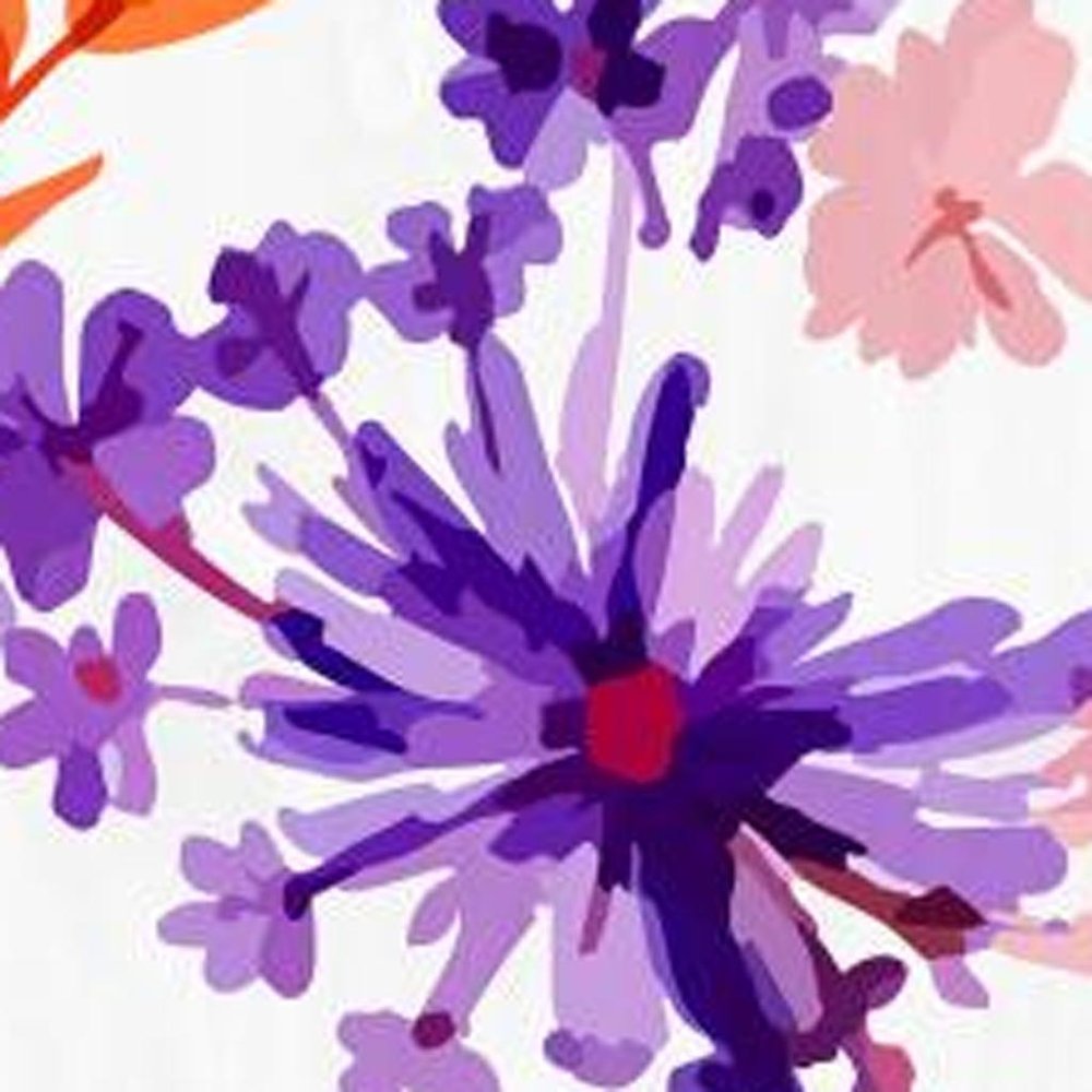 47" White Red And Purple Solid Wood Floral Bouquet Porch Sign