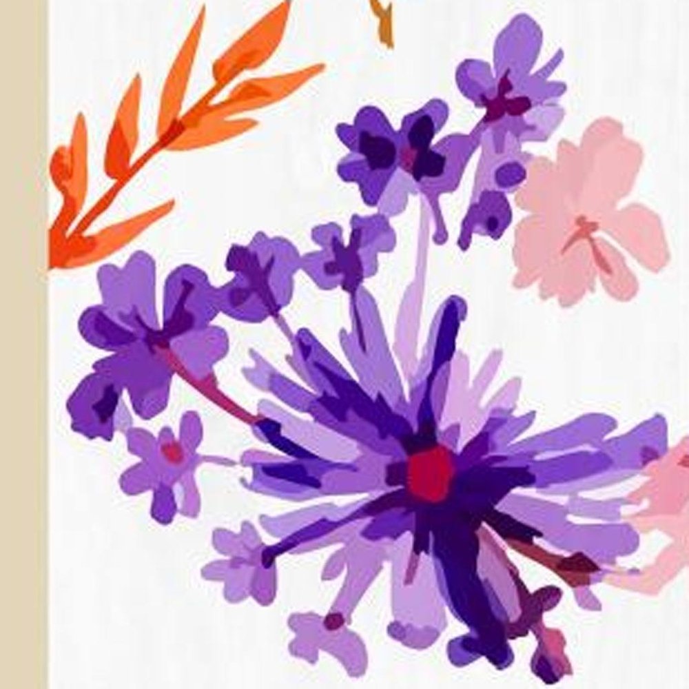 47" White Red And Purple Solid Wood Floral Bouquet Porch Sign. Outdoor accessories-decor-garden-game isolated on a plain white background, finished in white wood.