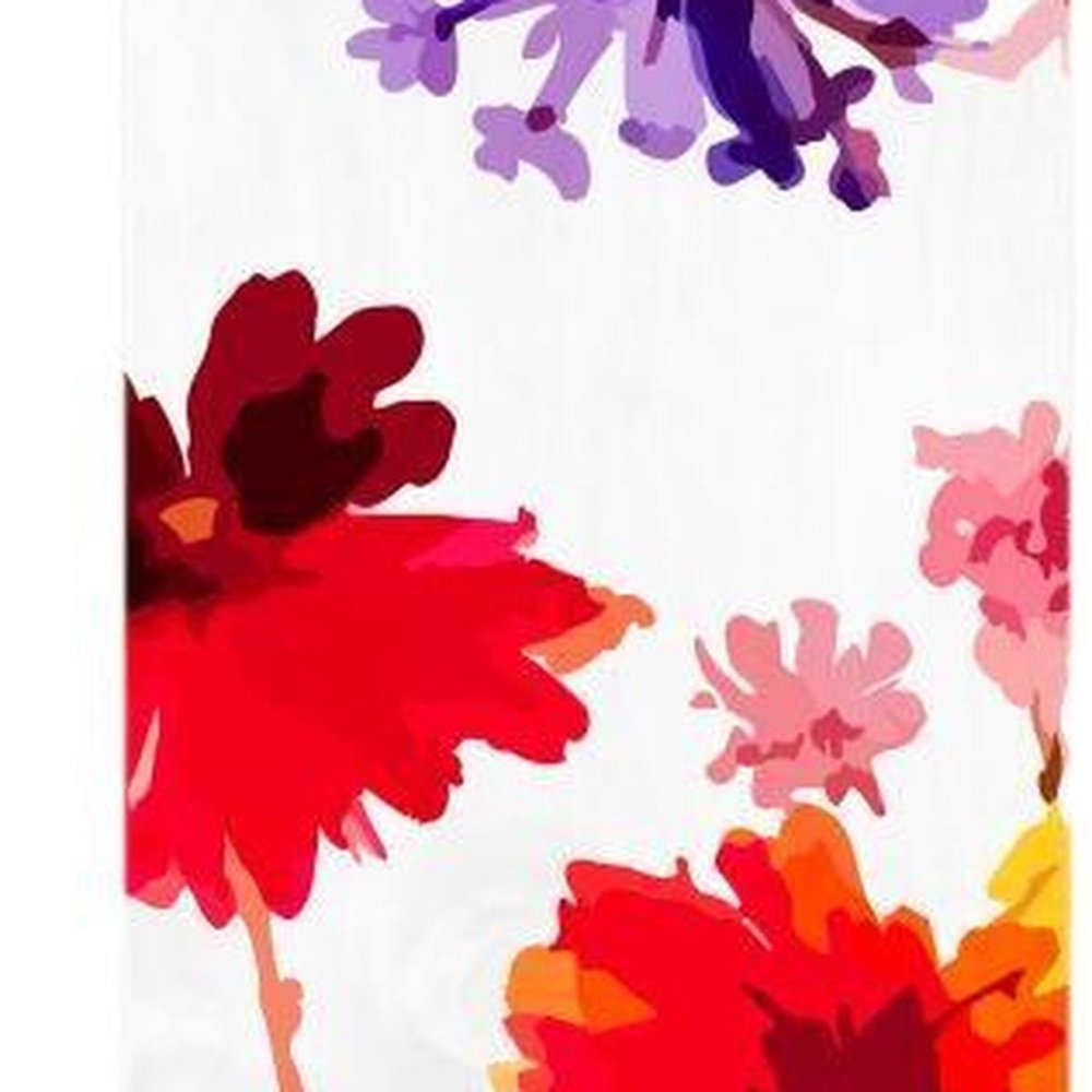 47" White Red And Purple Solid Wood Floral Bouquet Porch Sign. Outdoor accessories-decor-garden-game isolated on a plain white background, in a red wood finish.