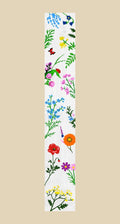 47" White Blue And Green Solid Wood Floral Bouquet Porch Sign. Outdoor accessories-decor-garden-game in white wood.