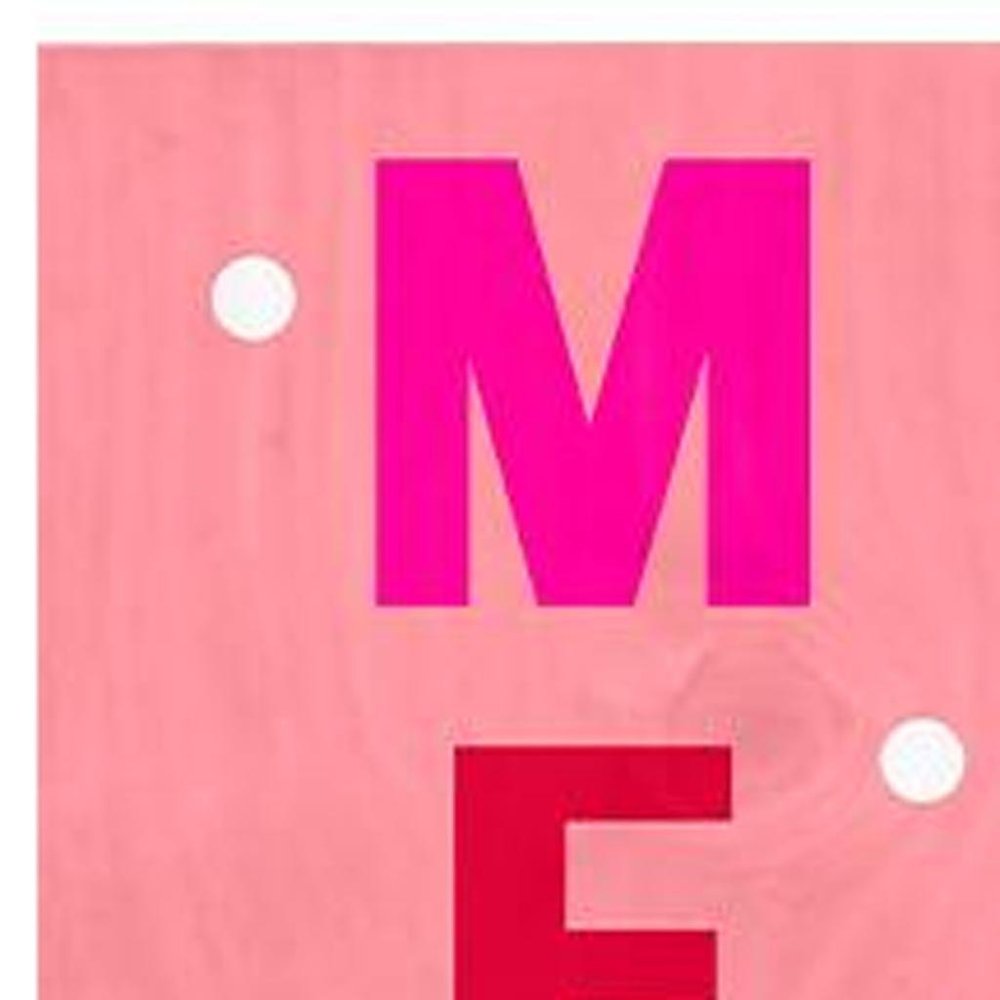 59" Pink And White Solid Wood Merry & Bright Christmas Snow Scene Porch Sign