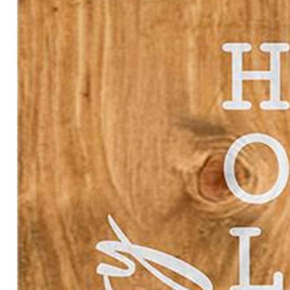59" Green Natural And White Solid Wood Happy Holidays Christmas Christmas Trees Porch Sign