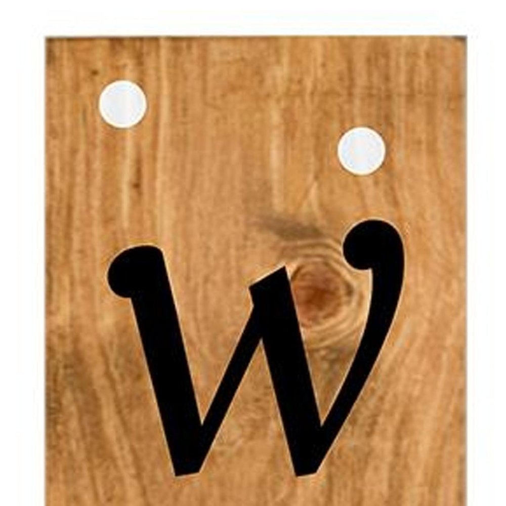 59" Black Natural And White Solid Wood Welcome Porch Sign - SKU 748963