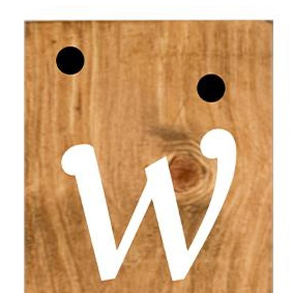 59" Black Natural And White Solid Wood Welcome Porch Sign - SKU 748965