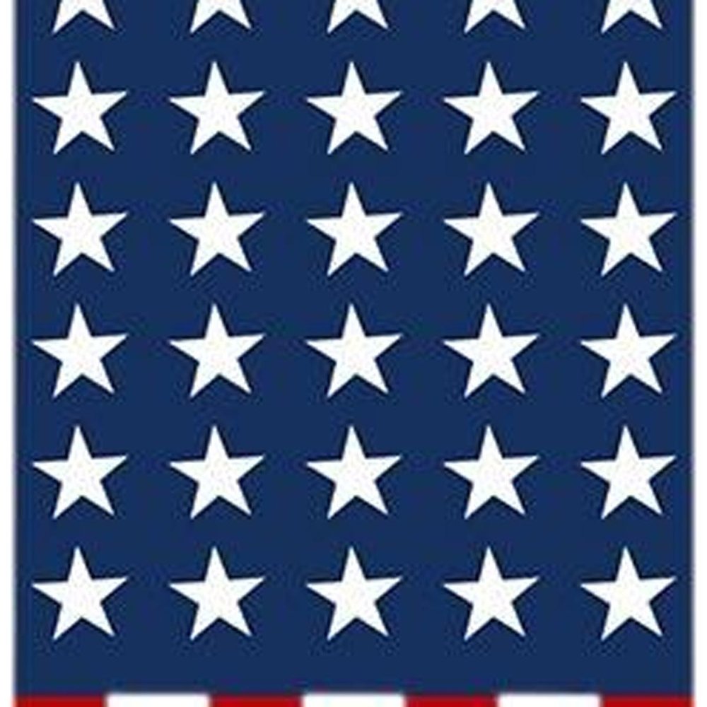 59" Red White And Blue Stars And Stripes Solid Wood Porch Sign. Outdoor accessories-decor-garden-game in white wood.