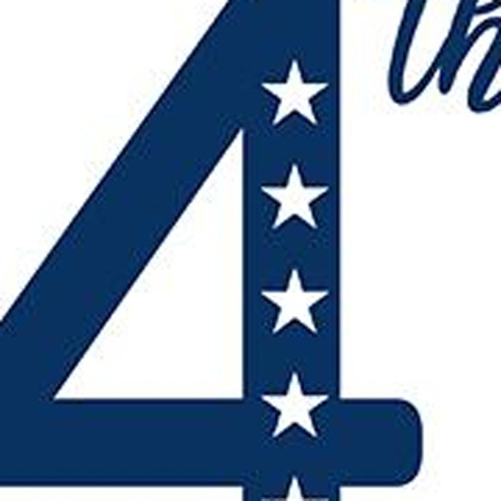 59" Red White And Blue Solid Wood Happy July 4th Porch Sign