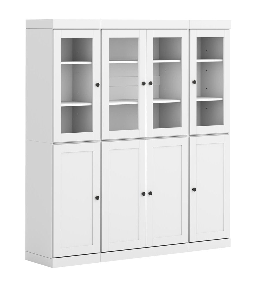 72" White Solid Wood 8 Two Drawer Pantry Or Storage Closet