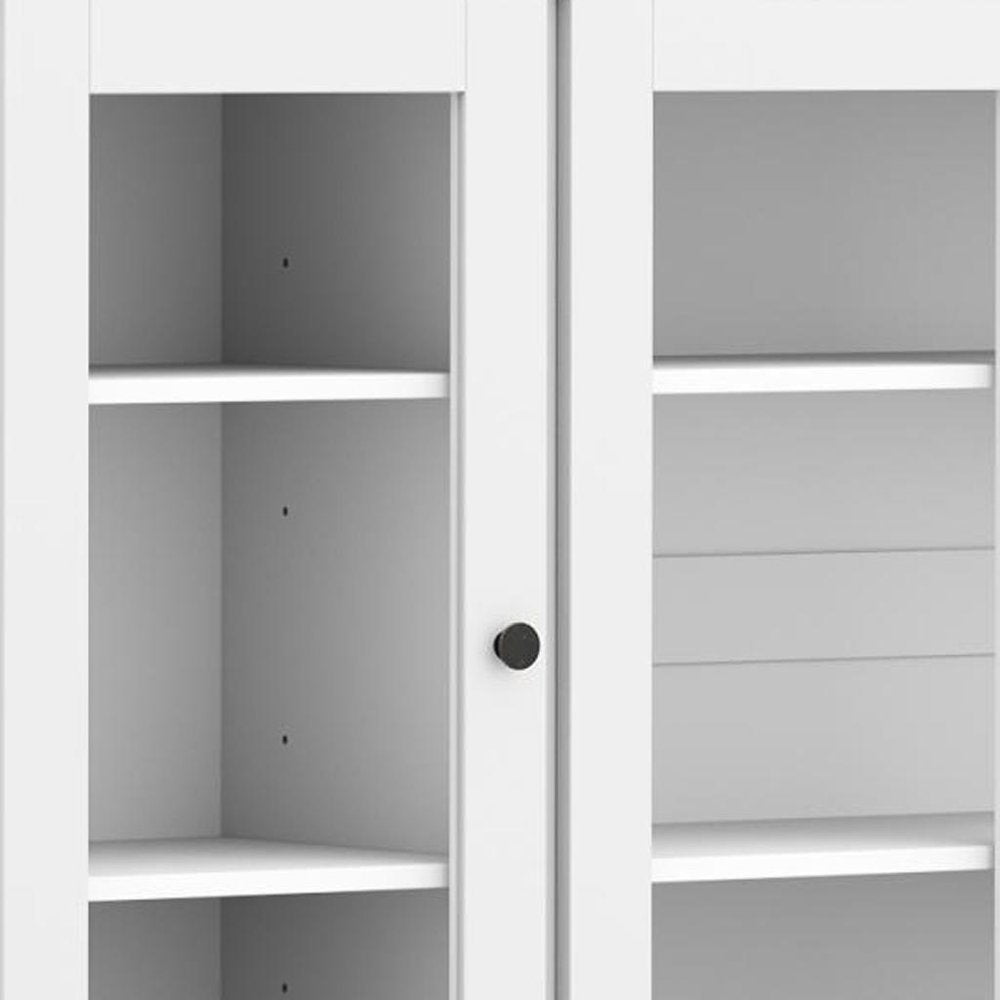 72" White Solid Wood 8 Two Drawer Pantry Or Storage Closet