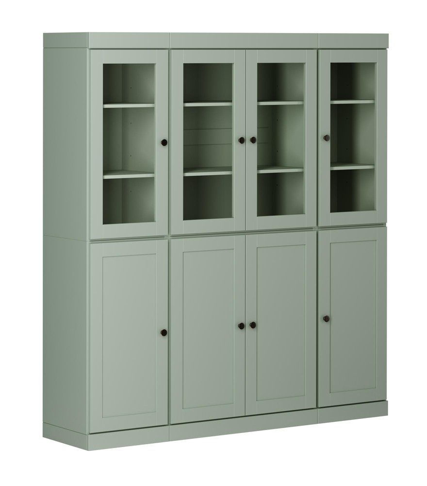 72" Sage Solid Wood 8 Two Drawer Pantry Or Storage Closet