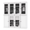 72" White Solid Wood 8 Two Drawer Pantry Or Storage Closet