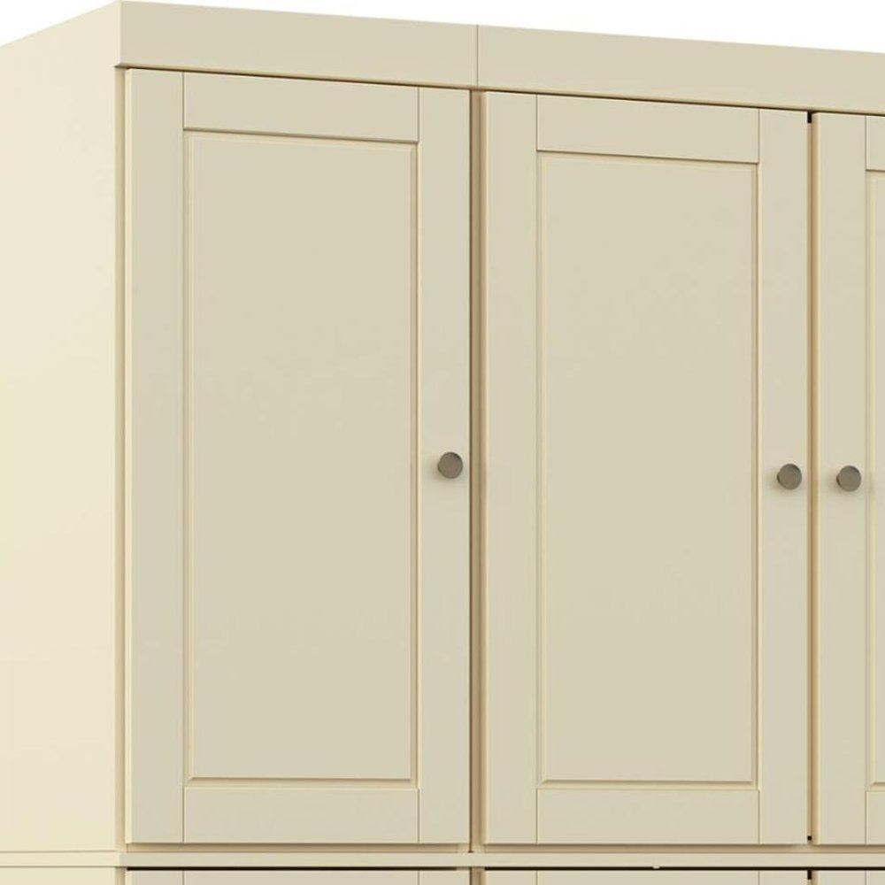72" Sage Solid Wood Six Door Two Drawer Pantry Or Storage Closet