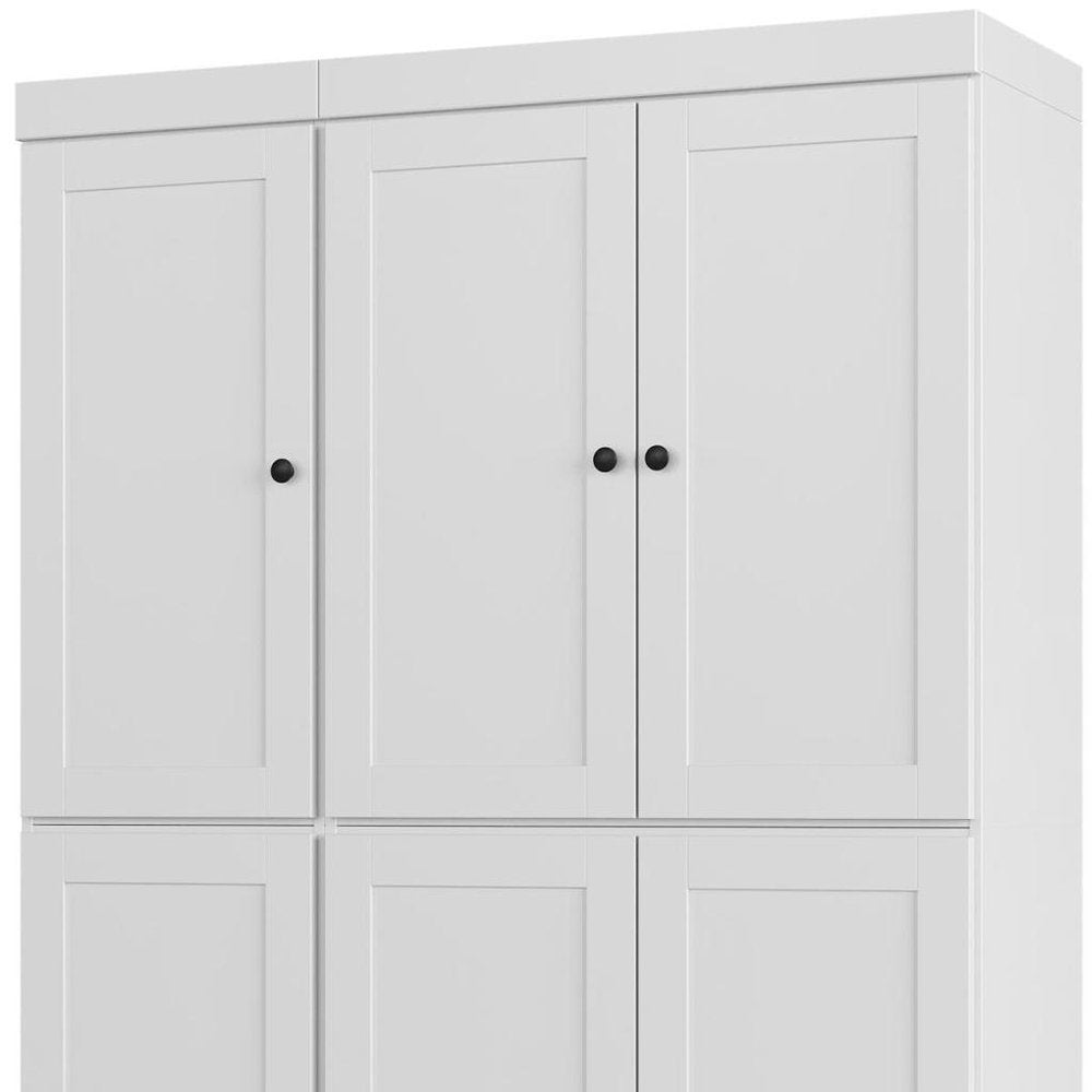 72" Sage Solid Wood Six Door Two Drawer Pantry Or Storage Closet