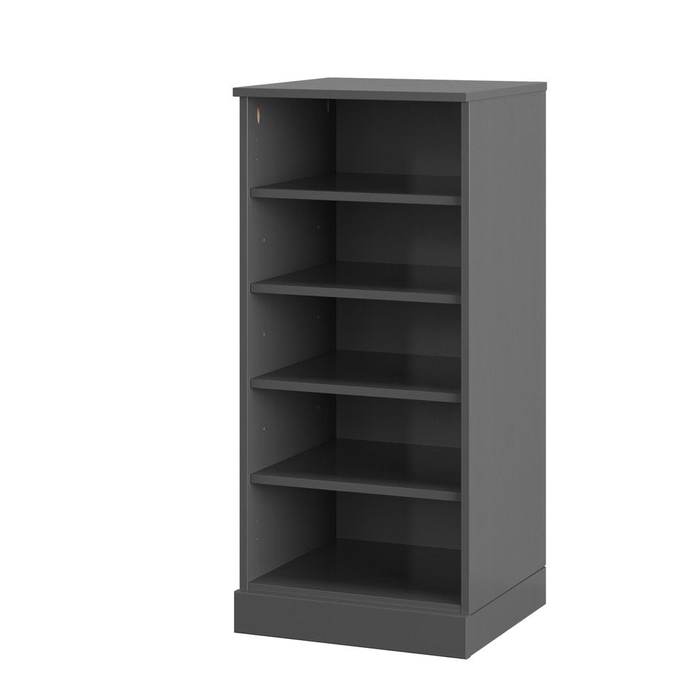 White Ten Pair Solid WoodShoe Storage Cabinet on a white background