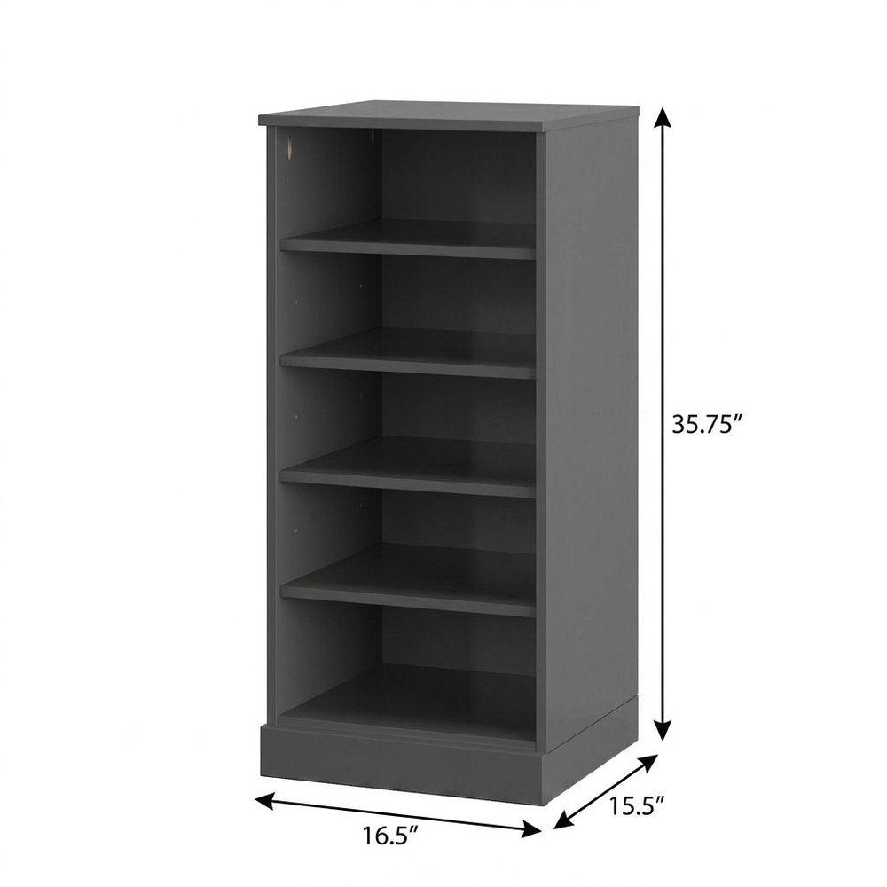 White Ten Pair Solid WoodShoe Storage Cabinet on a white background