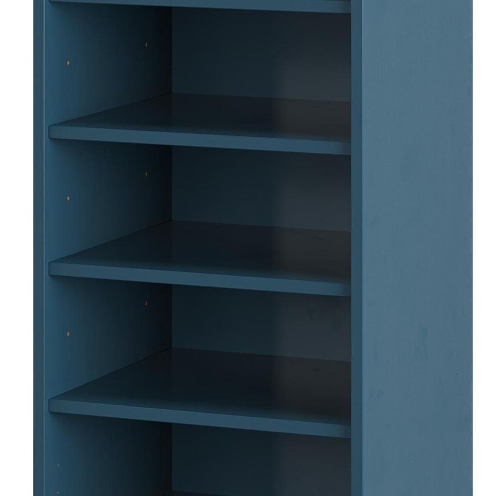 White Ten Pair Solid WoodShoe Storage Cabinet close-up detail