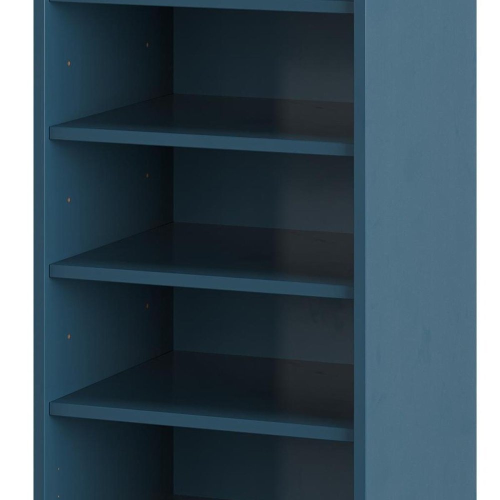 White Ten Pair Solid WoodShoe Storage Cabinet close-up detail