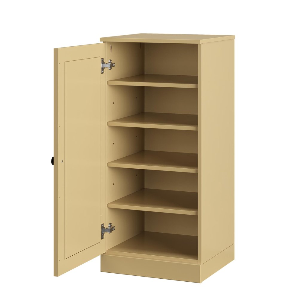 Teal Blue Ten Pair Solid WoodShoe Storage Cabinet