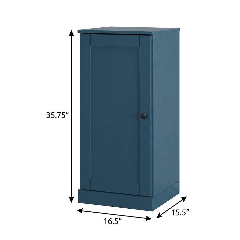 Teal Blue Ten Pair Solid WoodShoe Storage Cabinet
