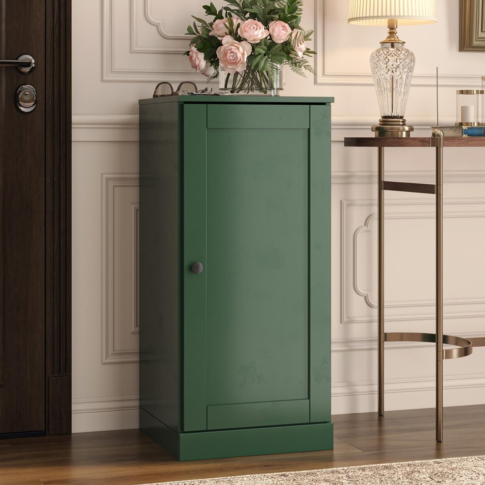 Green Ten Pair Solid WoodShoe Storage Cabinet