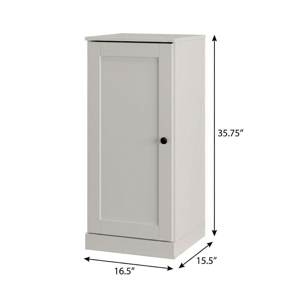 Off White Ten Pair Solid WoodShoe Storage Cabinet