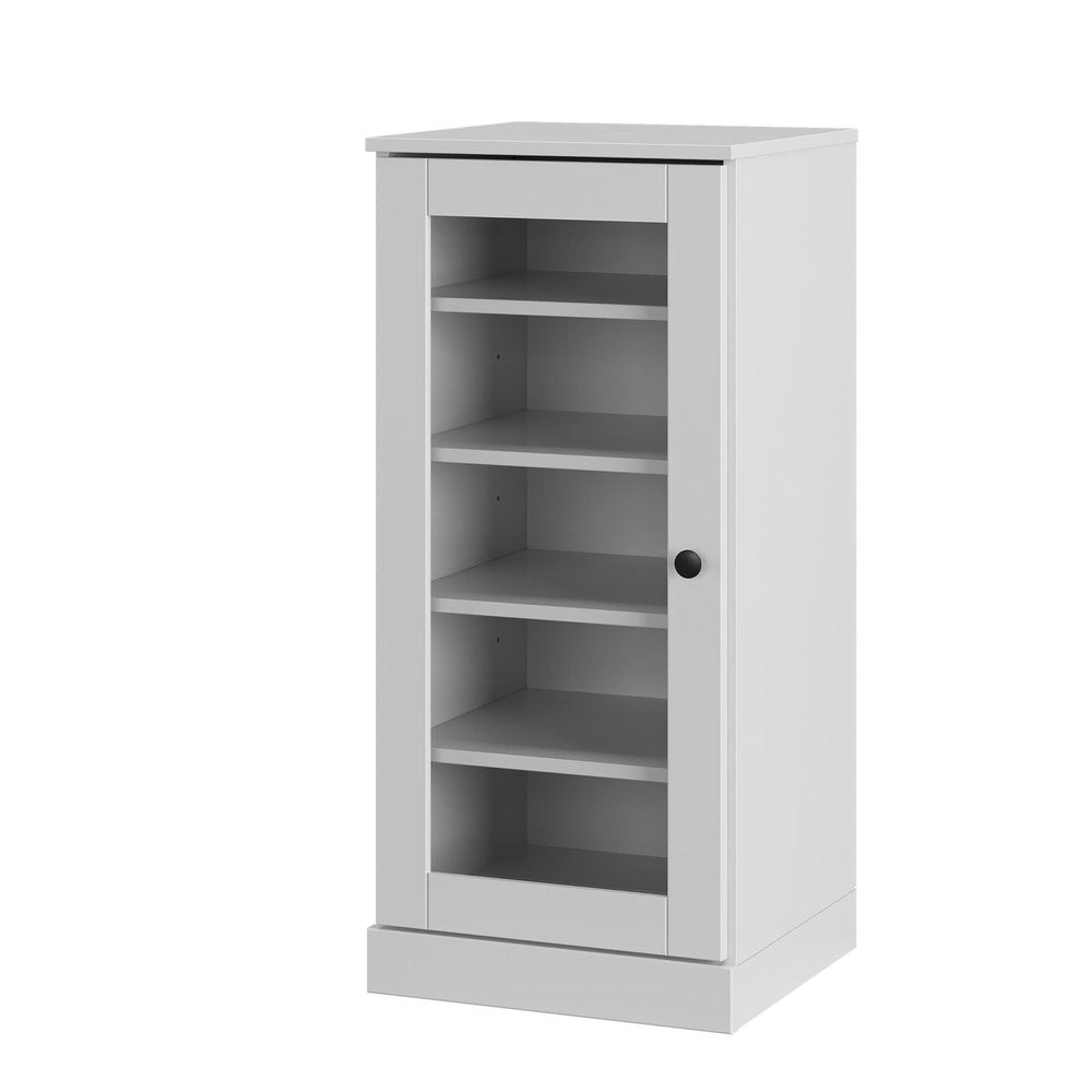 White Ten Pair Solid WoodShoe Storage Cabinet