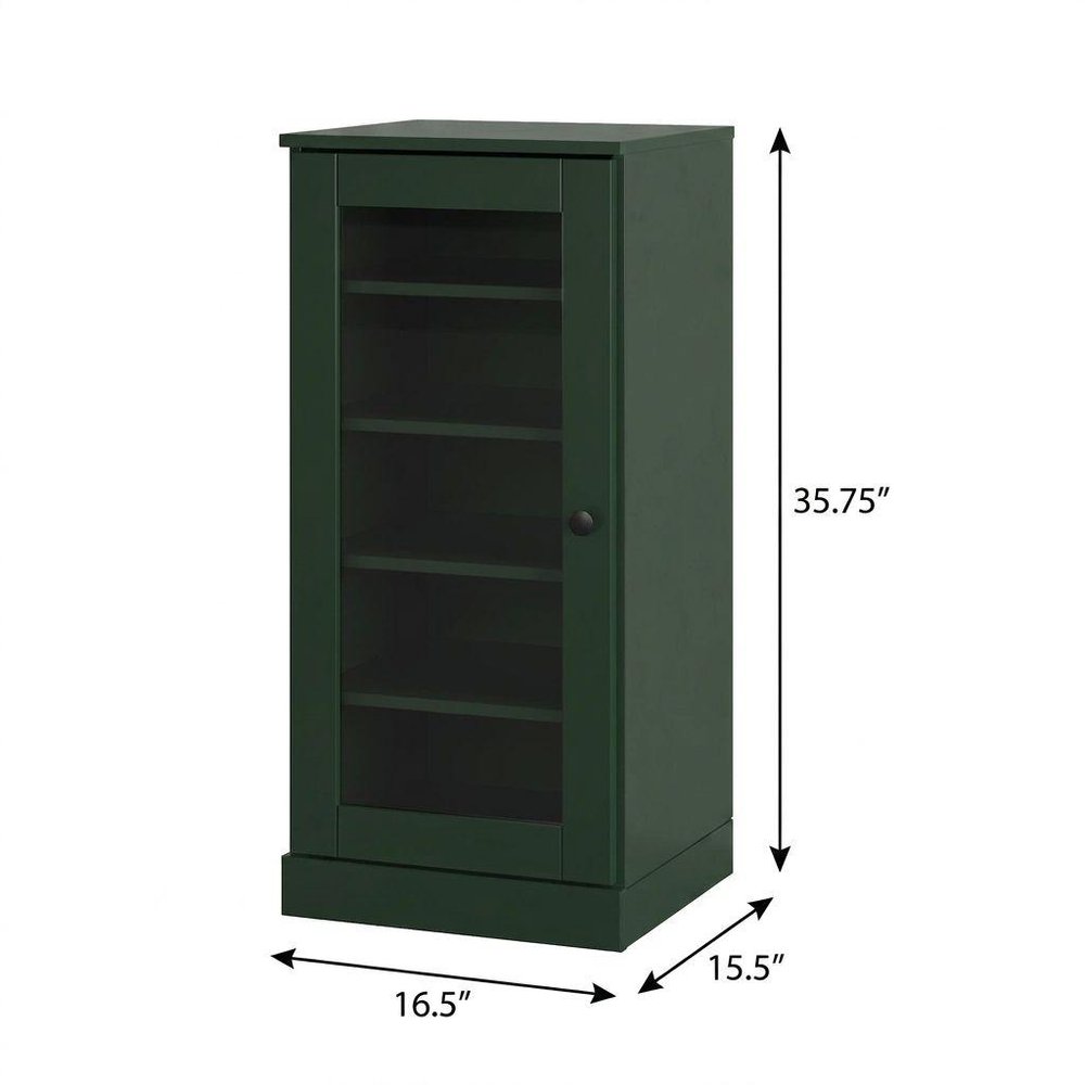 Green Ten Pair Solid WoodShoe Storage Cabinet