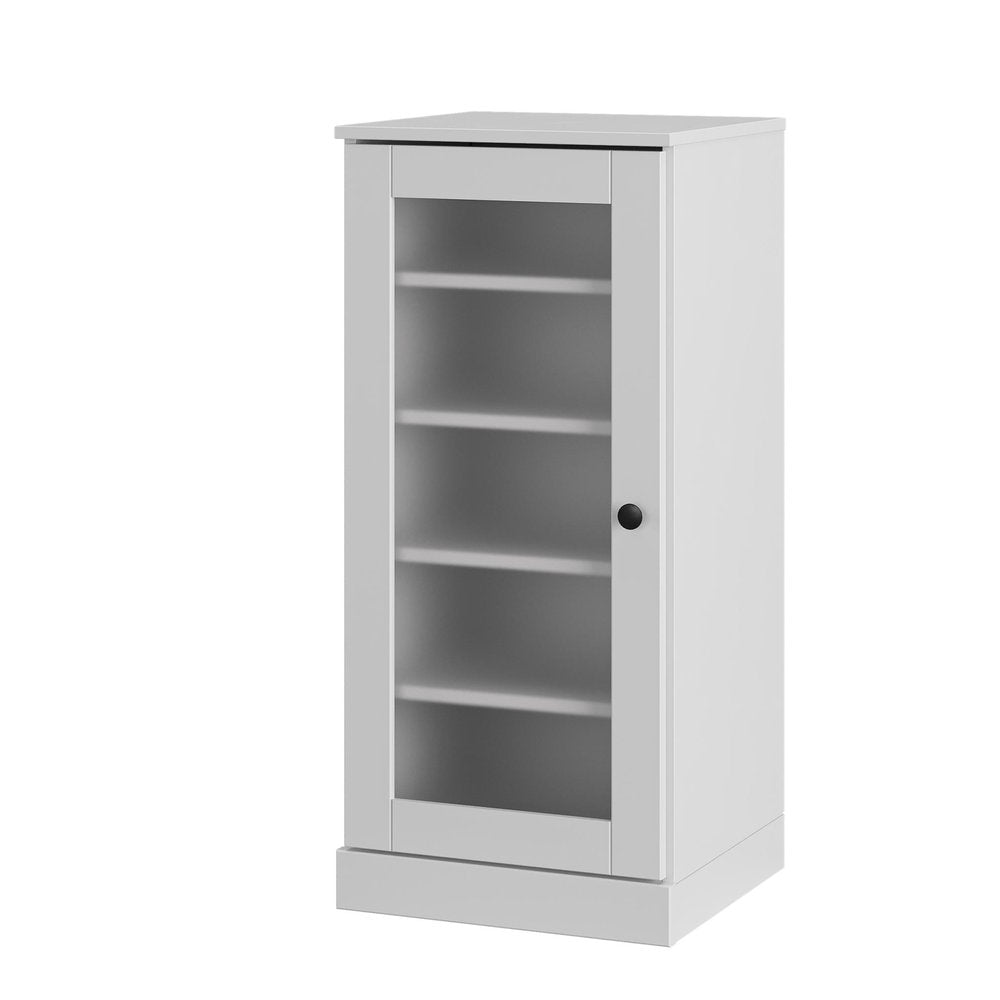 White Ten Pair Solid WoodShoe Storage Cabinet