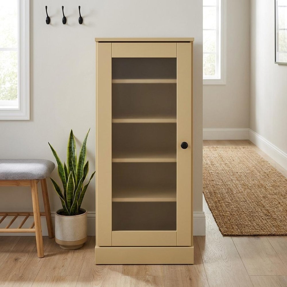 Yellow Ten Pair Solid WoodShoe Storage Cabinet - SKU 752264