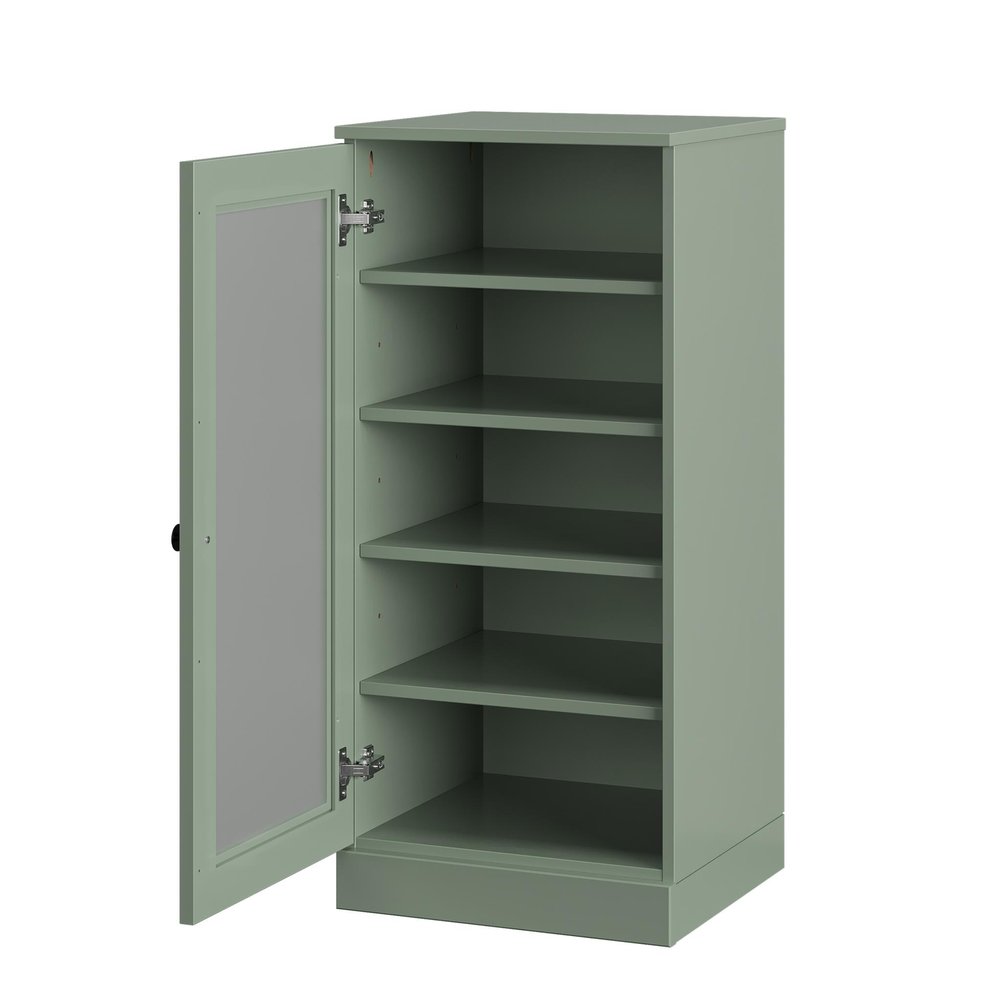 Sage Ten Pair Solid WoodShoe Storage Cabinet on a white background